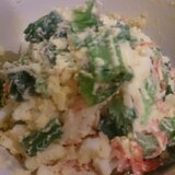 小松菜＆卵＆カニカマで3色サラダ